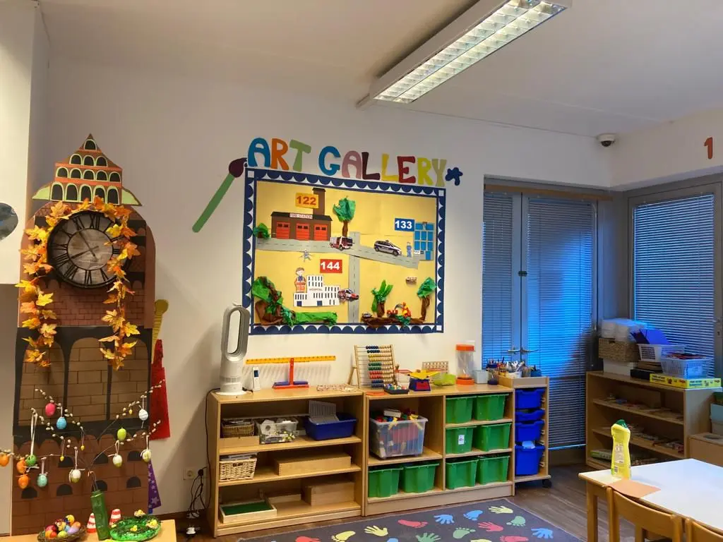 Birthday Art Gallery Board at Vienna English Preschool