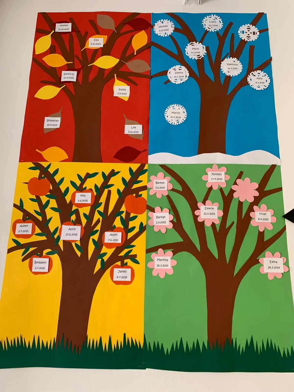 Four Seasons Artwork at Vienna English Preschool