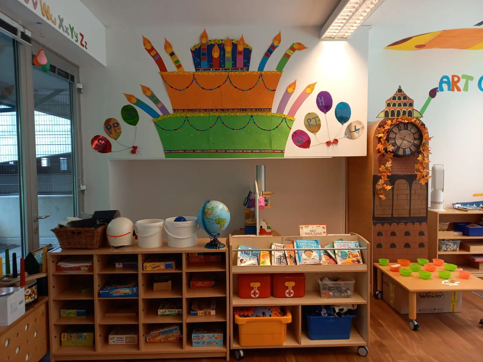 Art Gallery Shelf Display at Vienna English Preschool