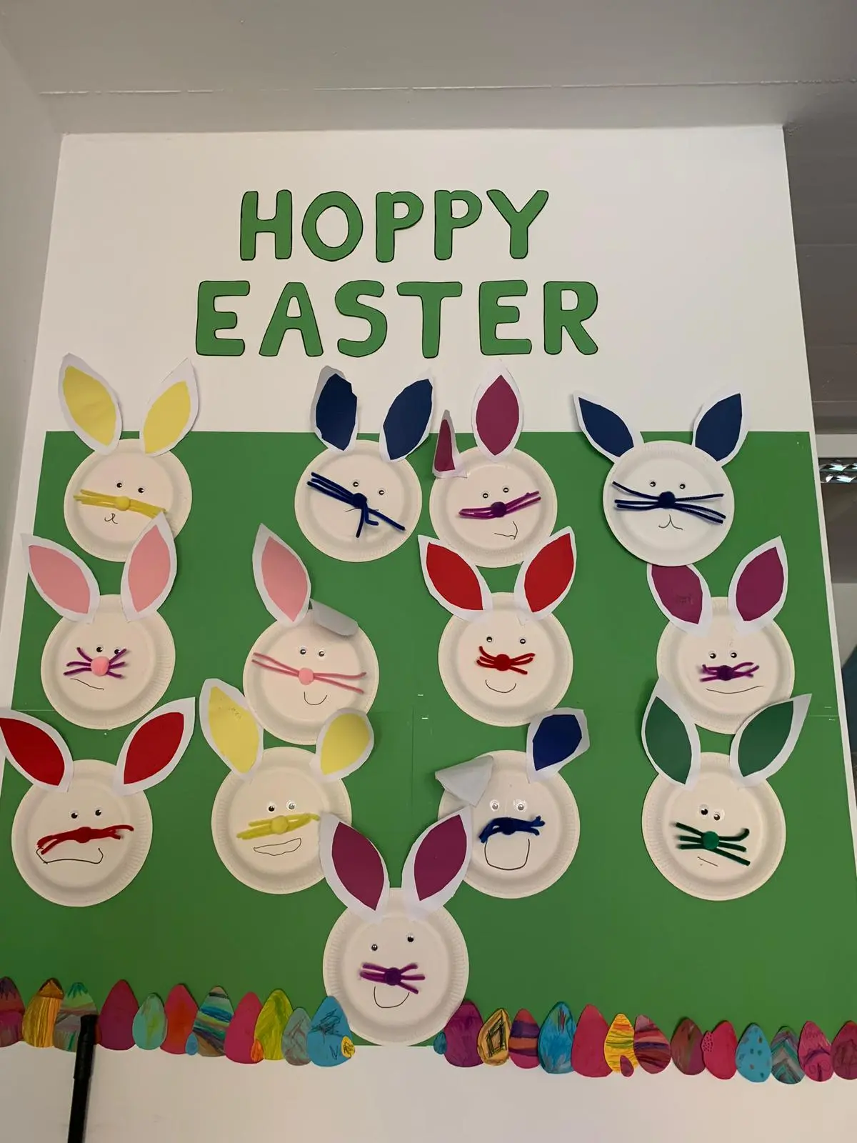 Hoppy Easter Bunny Display at Vienna English Preschool