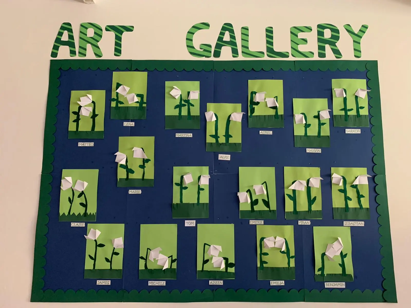 Art Gallery Green Board at Vienna English Preschool