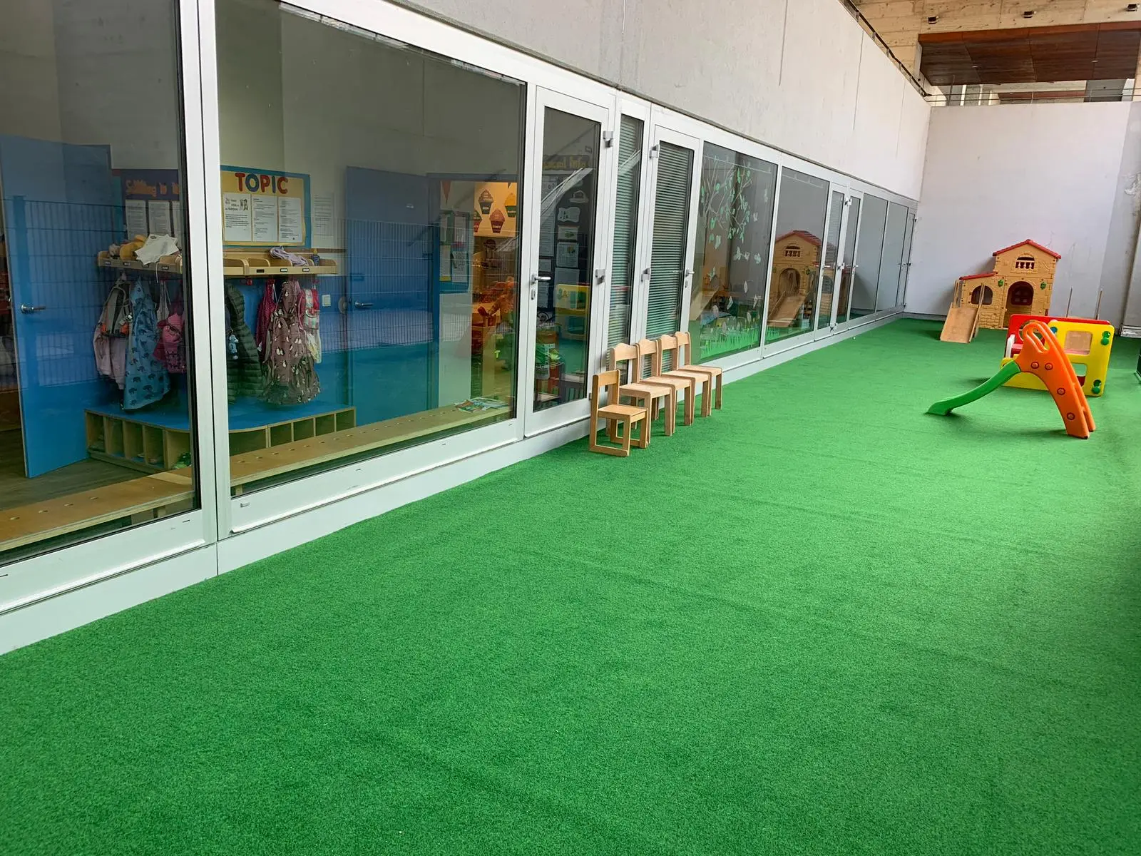 Covered Outdoor Play Area at Vienna English Preschool