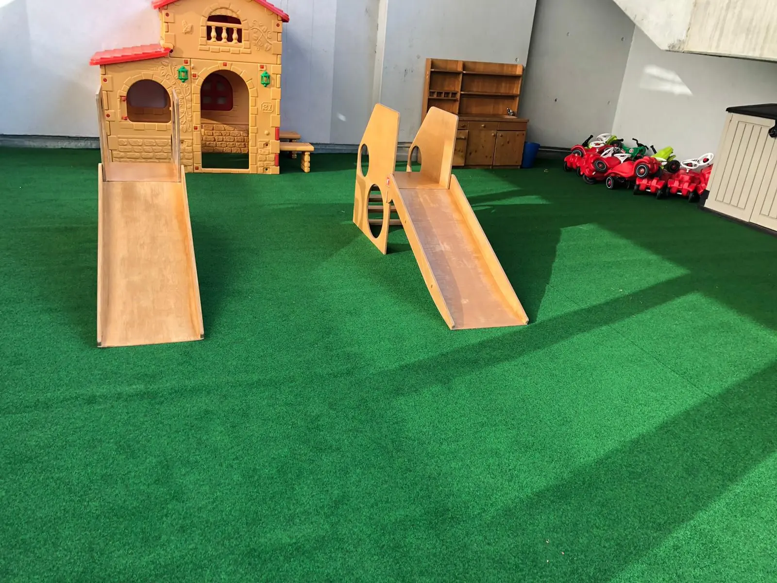 Outdoor Playhouse Slide at Vienna English Preschool