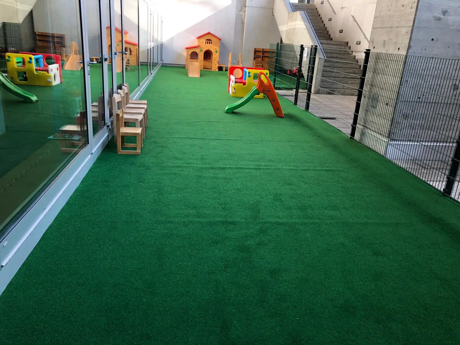 Outdoor Playground Courtyard at Vienna English Preschool