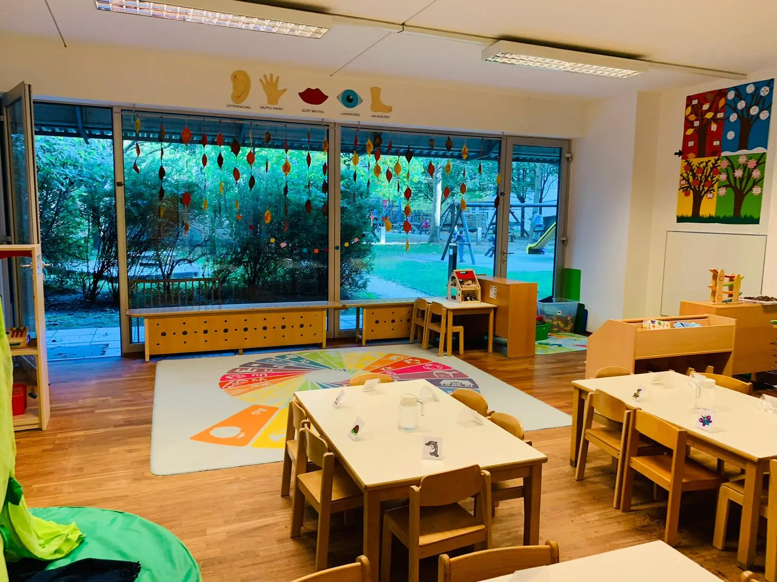 Classroom Window Table Wide at Vienna English Preschool