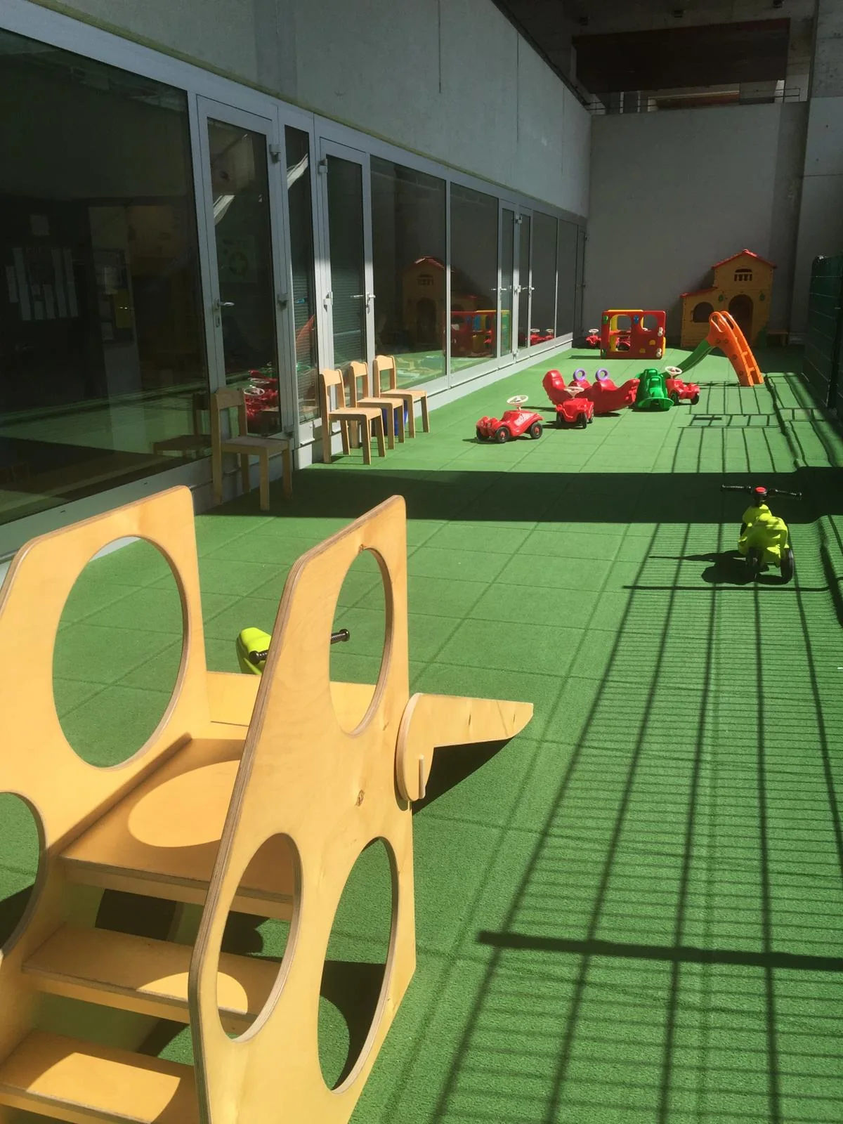 Outdoor Terrace Play Area at Vienna English Preschool